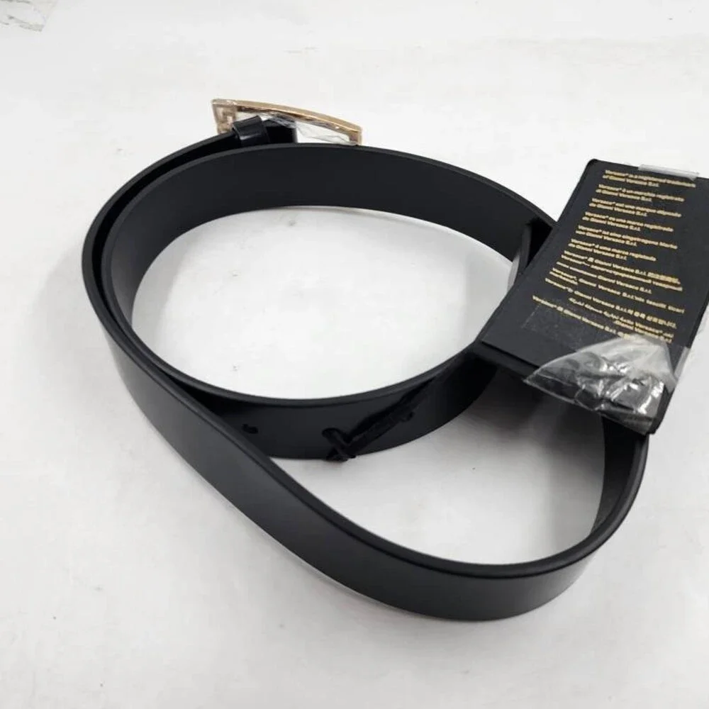 Versace Greca Belt Men's 80/32 Black Buckle Closure